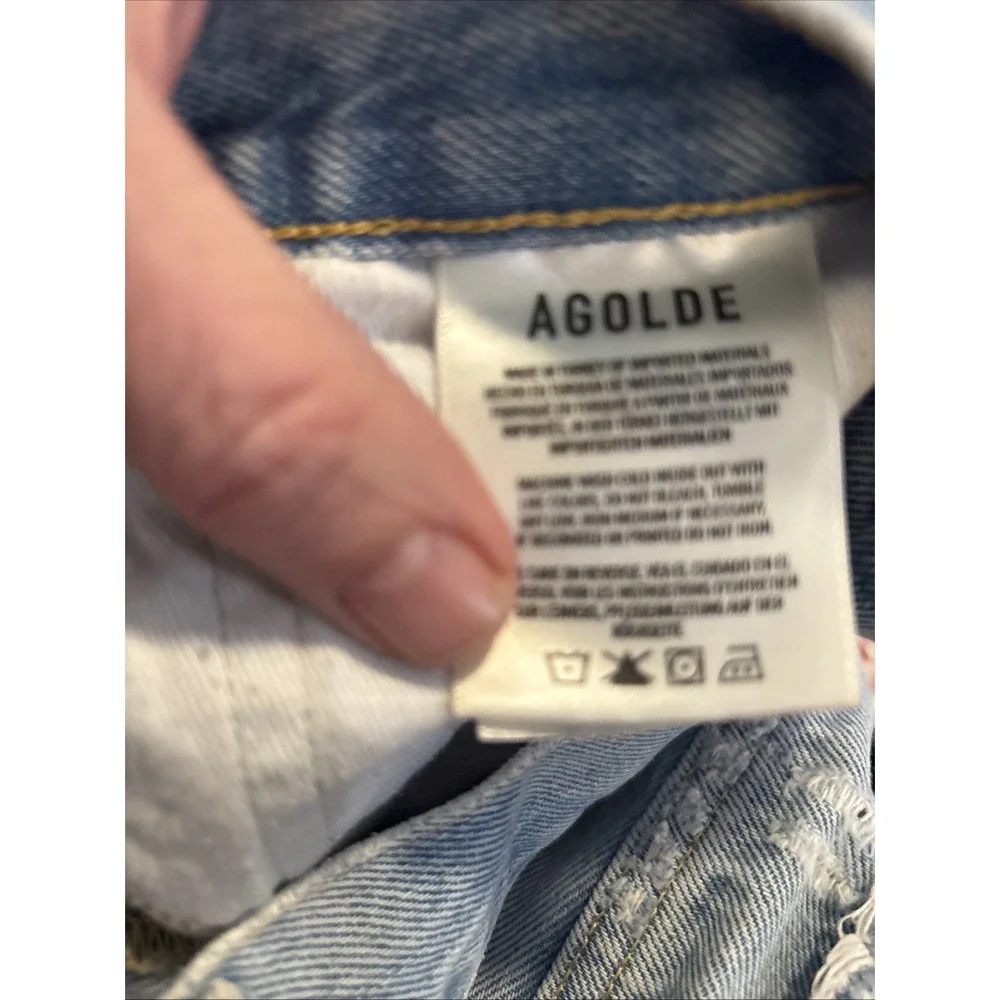 AGOLDE Parker Vintage Cut Off Shorts Distressed Light Wash‎ Denim Size 29
